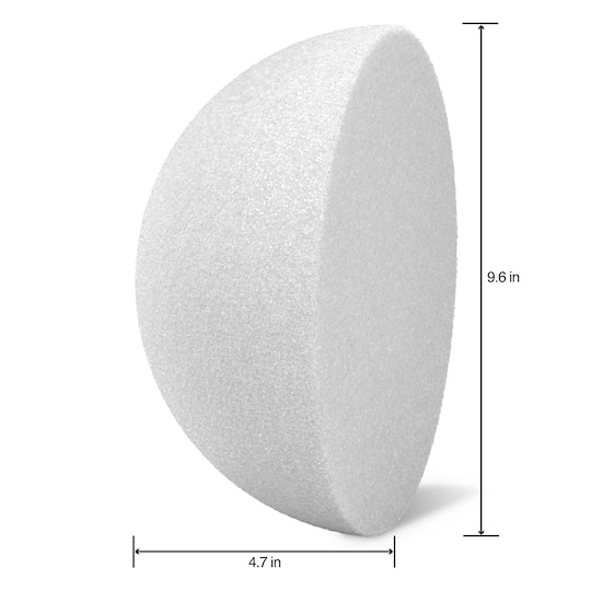 12 Pack: FloraCraft® CraftFōM Half Ball White, 10"